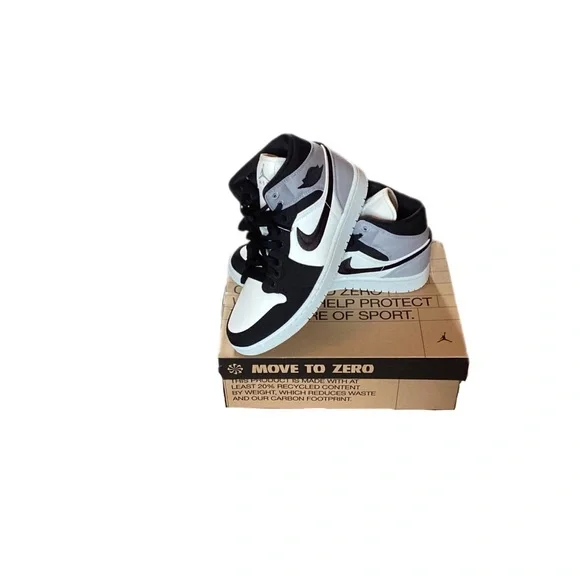 Air Jordan 1 Mid - Steel Grey/Black/White - Women